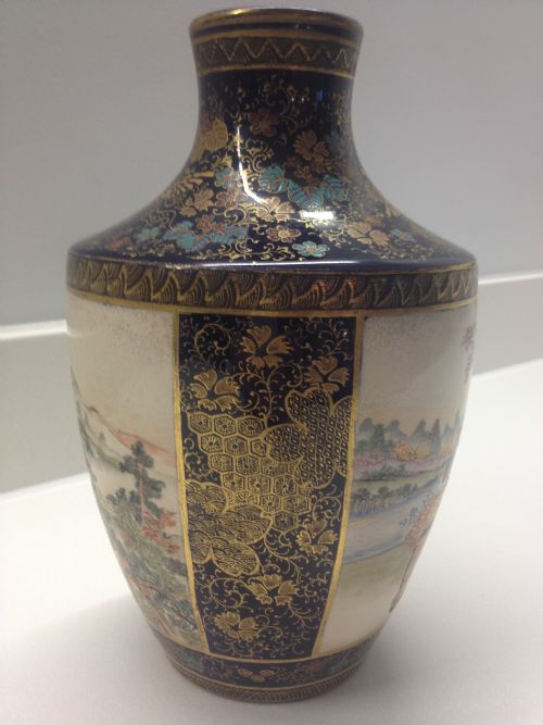 fig 1. NICE QUALITY UNUSUAL SHAPED JAPANESE SATSUMA VASE