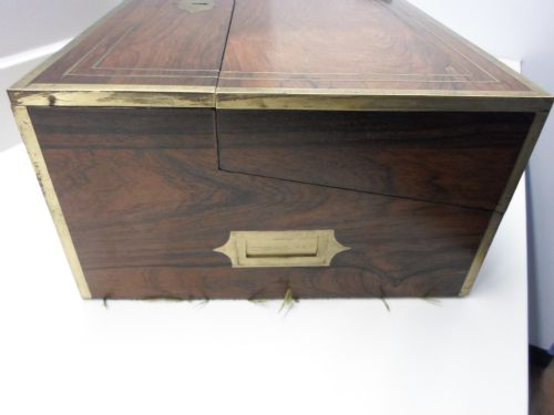 fig 2. LARGE GEORGIAN CAMPAIGN WRITING BOX WITH POP UP MECHANISM 