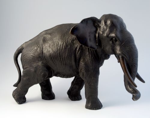 Huge and Magnificent Japanese Bronze Elephant