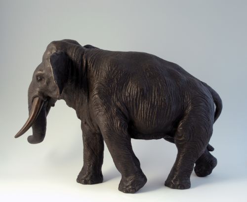 fig 1. HUGE AND MAGNIFICENT JAPANESE BRONZE ELEPHANT
