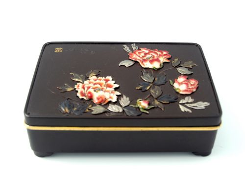 Superb Japanese Enamelled Iron Box Ryusai Mitsuaki