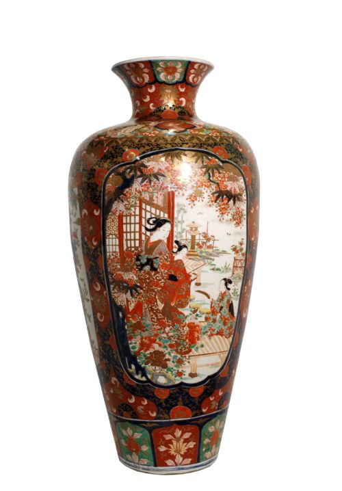 fig 1. HUGE 19TH CENTURY JAPANESE IMARI FLOOR VASE