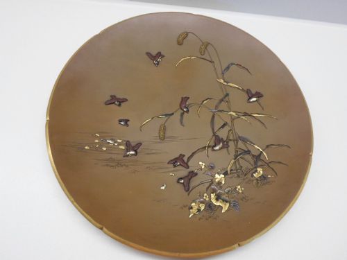 Japanese Onlaid Mixed Metal Charger Miyabe Atsuyoshi