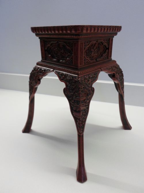 fig 1. FANTASTIC QUALITY CHINESE CINNABAR LACQUER DISPLAY STAND