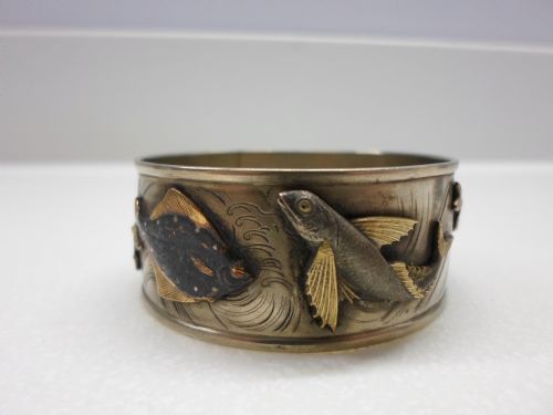 fig 1. GREAT COLLECTION JAPANESE MIXED METAL NAPKIN RINGS