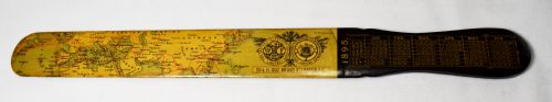Interesting Rare Victorian Advertising World Map Page Turner 1895