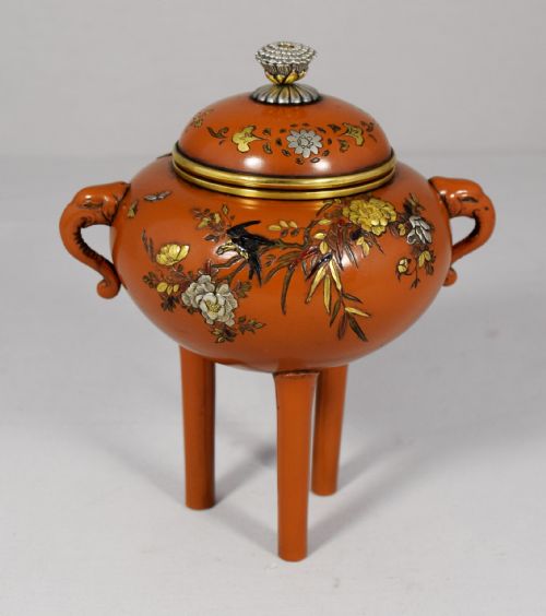 FINE QUALITY JAPANESE BRONZE MIXED METAL KORO SIGNED - ADDITIONAL PHOTO 1