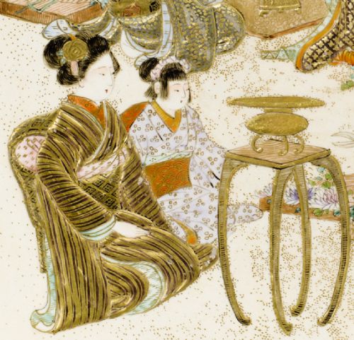 OUTSTANDING QUALITY JAPANESE SATSUMA PLATE BY FUZAN - ADDITIONAL PHOTO 2