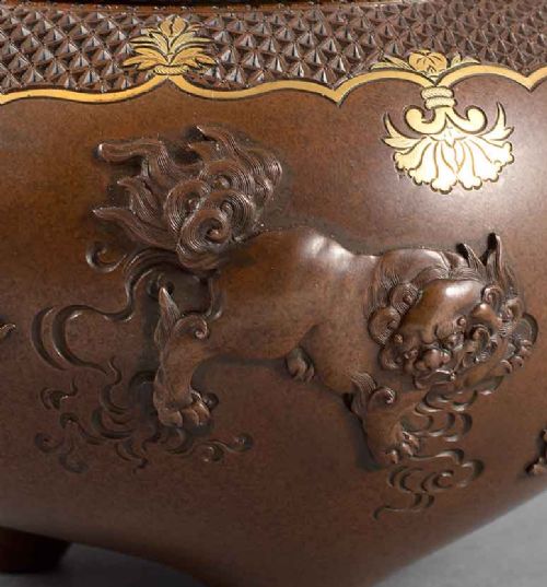 HIGH QUALITY JAPANESE HAND BEATEN COPPER MIXED METAL KORO - ADDITIONAL PHOTO 9