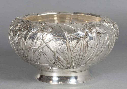 superb japanese silver bowl miyamoto shoko of tokyo - CATEGORY: ANTIQUE SILVER - DATED 1900