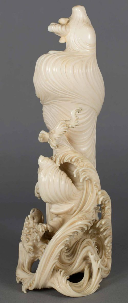 FINE QUALITY JAPANESE IVORY OKIMONO OF KANNON BODHISATTVALISTED TOKYO ARTIST - ADDITIONAL PHOTO 5