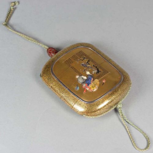 HIGH QUALITY JAPANESE GOLD LACQUER ENAMEL SHIBAYAMA INRO - ADDITIONAL PHOTO 3