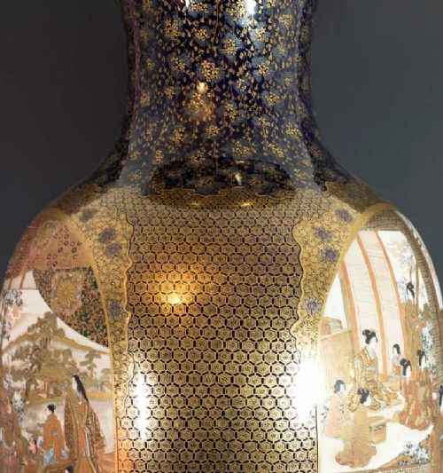 HUGE EXHIBITION QUALITY JAPANESE SATSUMA VASE BY KINKOZAN - ADDITIONAL PHOTO 9