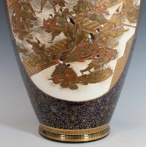 HUGE EXHIBITION QUALITY JAPANESE SATSUMA VASE BY KINKOZAN - ADDITIONAL PHOTO 11