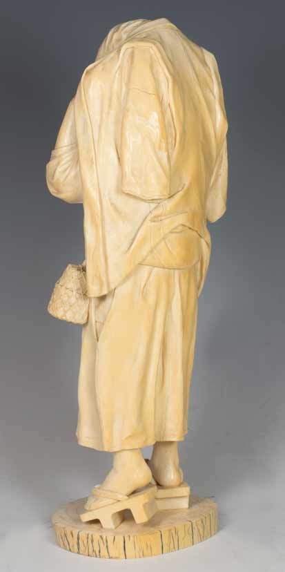CHARMING JAPANESE TOKYO SCHOOL IVORY OKIMONO BY SUZUKI JUBAN - ADDITIONAL PHOTO 4