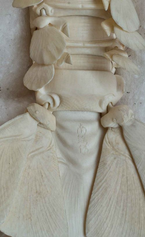 OUTSTANDING JAPANESE FULLY ARTICULATED IVORY LOBSTER OKIMONOSAKURAI SOSAI - ADDITIONAL PHOTO 11