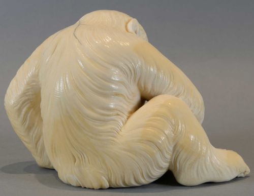 EXHIBITION QUALITY JAPANESE IVORY MONKEY OKIMONO BY IMPERIAL ARTIST ISHIKAWA KOMEI - ADDITIONAL PHOTO 3