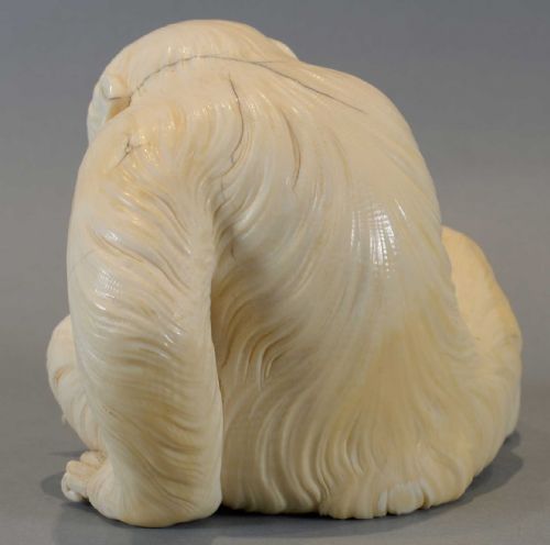 EXHIBITION QUALITY JAPANESE IVORY MONKEY OKIMONO BY IMPERIAL ARTIST ISHIKAWA KOMEI - ADDITIONAL PHOTO 4