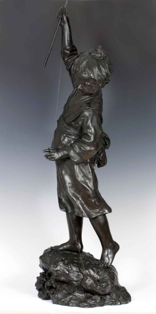 LARGE EXHIBITION QUALITY JAPANESE BRONZE BY KANIYA KUNIHARU - ADDITIONAL PHOTO 1