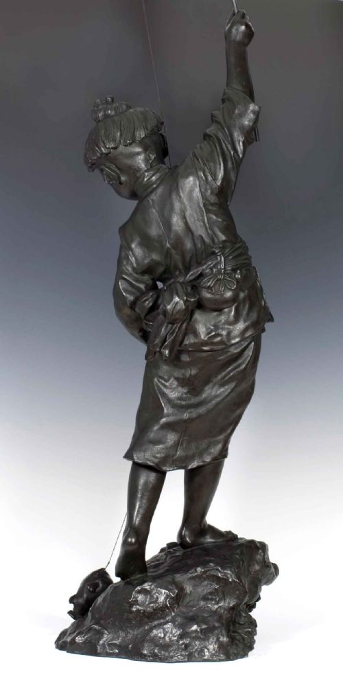 LARGE EXHIBITION QUALITY JAPANESE BRONZE BY KANIYA KUNIHARU - ADDITIONAL PHOTO 3