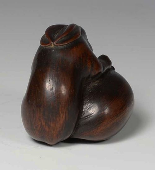 CHARMING JAPANESE BOXWOOD NETSUKE PLAYFUL HARES TOMOTADA - ADDITIONAL PHOTO 3