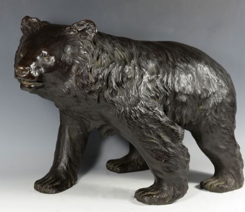 HUGE JAPANESE BRONZE BEAR OKIMONO BY GENRYUSAI SEIYA - ADDITIONAL PHOTO 1