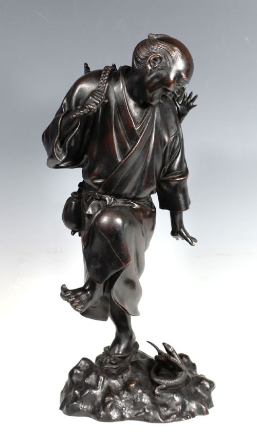 fig 1. FASCINATING JAPANESE BRONZE OKIMONO 