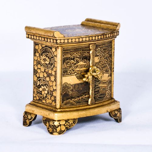 JAPANESE MINIATURE IRON SHODANA CABINET KOMAI OF KYOTO - ADDITIONAL PHOTO 4