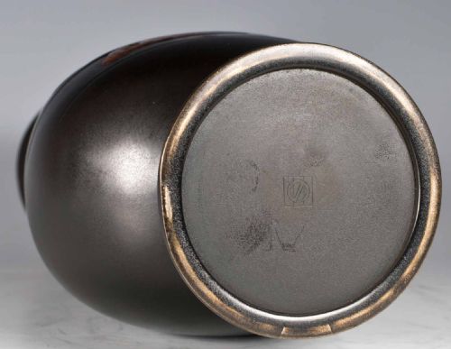 JAPANESE MIXED METAL CARP VASE BY OKUBO SHUKO NOGAWA COMPANY - ADDITIONAL PHOTO 8