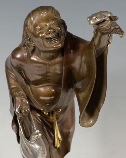 JAPANESE MIXED METAL SENNIN OKIMONO BY OSHIMA JOUN - ADDITIONAL PHOTO 13