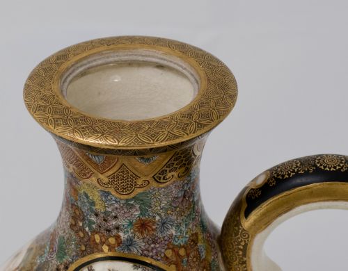 JAPANESE SATSUMA EWER BY RYOZAN OKAMOTO FOR YASUDA COMPANY - ADDITIONAL PHOTO 9
