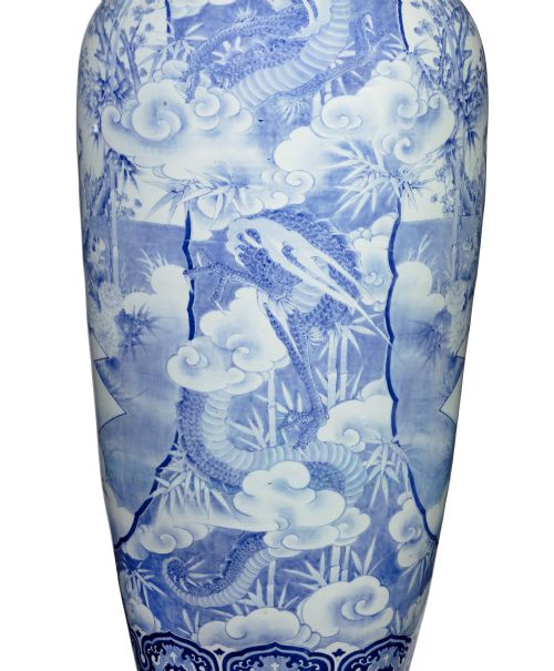 HUGE JAPANESE CERAMIC VASE ARITA ARTIST SIGNED - ADDITIONAL PHOTO 8