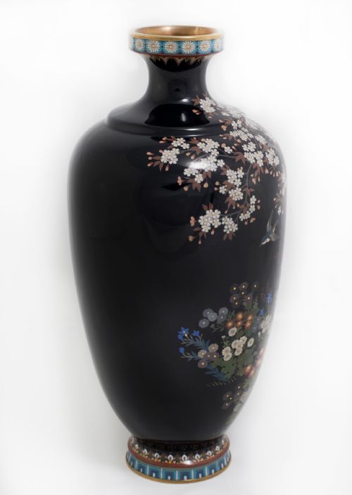 fig 1. Japanese Cloisonne Enamel Vase - Hayashi Kodenji II
