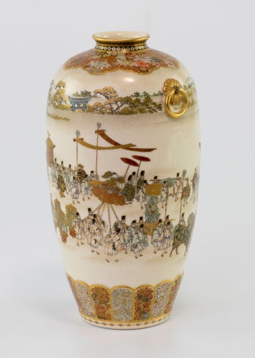 EXCEPTIONAL JAPANESE SATSUMA VASE BY YABU MEIZAN - ADDITIONAL PHOTO 3