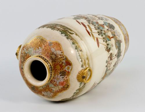 EXCEPTIONAL JAPANESE SATSUMA VASE BY YABU MEIZAN - ADDITIONAL PHOTO 11