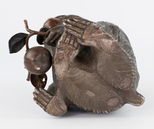 MAJESTIC JAPANESE MIXED METAL MONKEY OKIMONO BY MASAAKI - ADDITIONAL PHOTO 8
