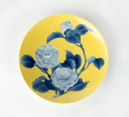 japanese ceramic plate by makuzu kozan - CATEGORY: ANTIQUE PLATES - DATED 1910