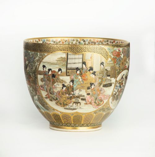 fine quality japanese satsuma bowl by genzan - CATEGORY: ANTIQUE CERAMICS - DATED 1890