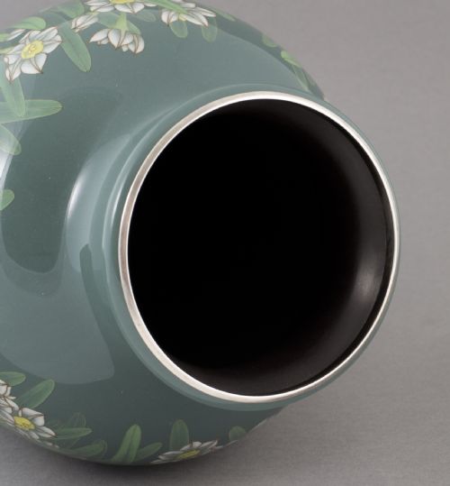 JAPANESE CLOISONNE ENAMEL VASE BY ANDO JUBEI - ADDITIONAL PHOTO 13