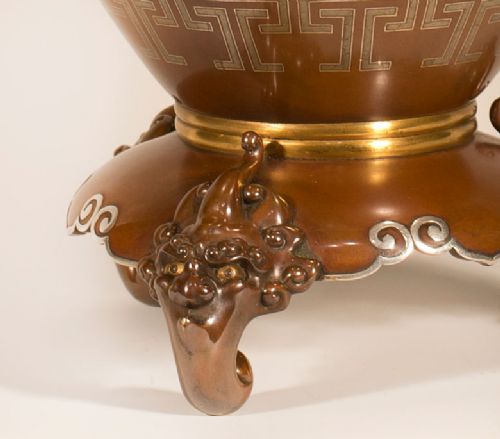 LARGE JAPANESE BRONZE MONKEY VASE HOKUGAKU I - ADDITIONAL PHOTO 9