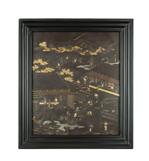 fascinating japanese iron panel komai company of kyoto - CATEGORY: ANTIQUE METAL - DATED 1880