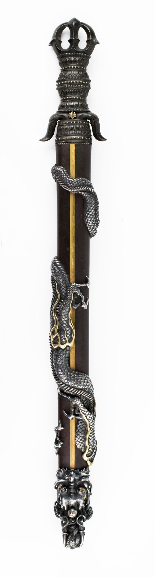 HUGE FINELY MOUNTED JAPANESE MIXED METAL OTANTO WAKIZASHI - ADDITIONAL PHOTO 1