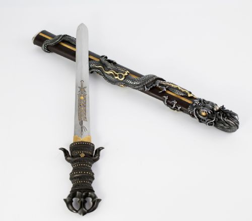 HUGE FINELY MOUNTED JAPANESE MIXED METAL OTANTO WAKIZASHI - ADDITIONAL PHOTO 8
