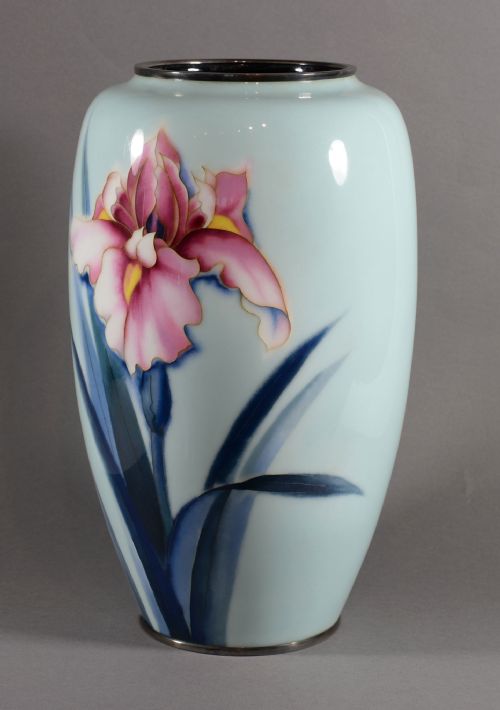 LARGE JAPANESE CLOISONNE ENAMEL VASE ANDO COMPANY - ADDITIONAL PHOTO 6