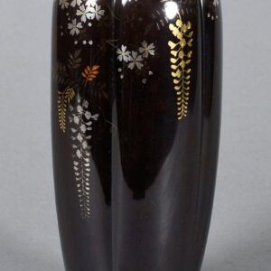 JAPANESE SHAKUDO AND MIXED METAL VASE NOGAWA COMPANY - ADDITIONAL PHOTO 1