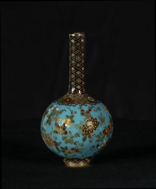 JAPANESE CLOISONNE ENAMEL BOTTLE VASE NAMIKAWA YASUYUKI 18451927 - ADDITIONAL PHOTO 2