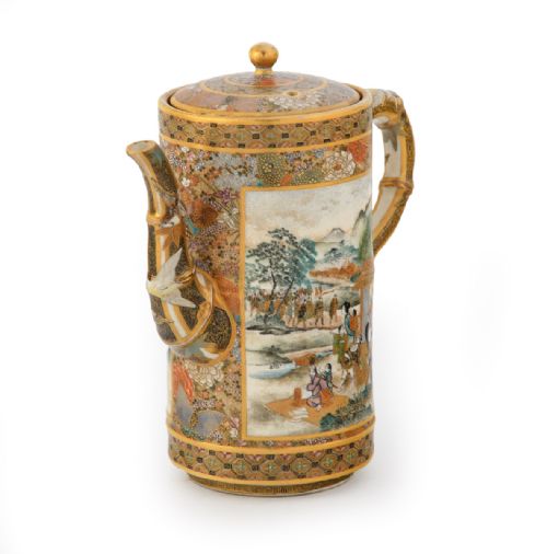FINE JAPANESE SATSUMA SAKE EWER BY HOZAN - ADDITIONAL PHOTO 3