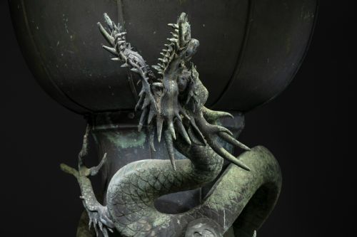 MONUMENTAL JAPANESE GARDEN TEMPLE VASE WATER FEATURE - ADDITIONAL PHOTO 3