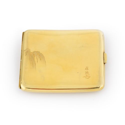 18CT GOLD MEIJI PERIOD CIGARETTE CASE BY UNNO SHOMIN 18441915 - ADDITIONAL PHOTO 3