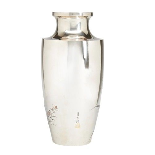 JAPANESE SILVER MIXED METAL VASE SEKIGUCHI SHINYA 18771932 - ADDITIONAL PHOTO 1